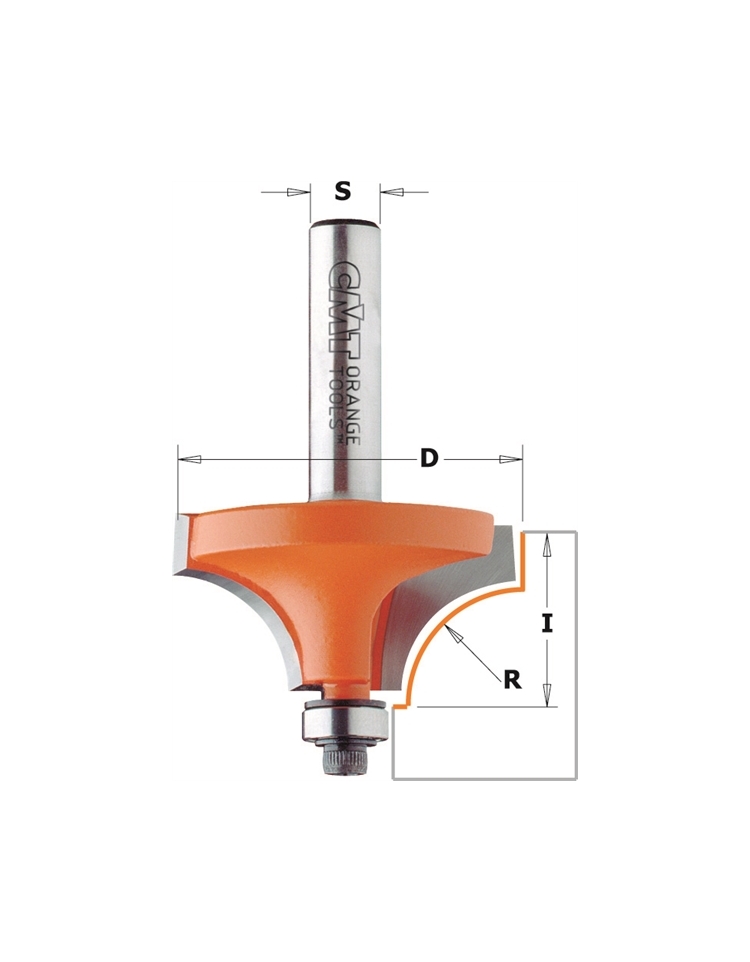 Mèche pour quart de rond avec feuillure