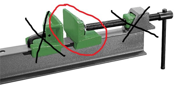 Tête usinée 100x50mm pour serre-joint dormant IPN LA FOREZIENNE