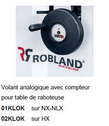 02KLOK volant vernier raboteuse