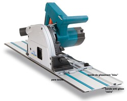 bande de glissement, anti-glisse, pare-éclats pour rail de guidage UCP174T 1400 mm