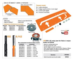 gabarit de défonceuse pour plan de travail de cuisine CMT CMT650