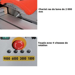 COM310 chariot ras de lame