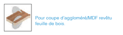 coupe d'aggloméré et MDF revêtu feuille de bois