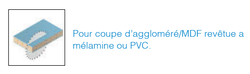 coupe d'aggloméré et MDF revêtu mélamine ou PVC