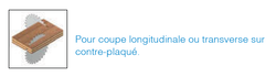 coupe longitudinale ou transverse sur contre-plaqué
