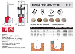fraise pour sculptures