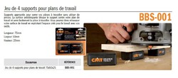 jeu de 4 supports pour plans de travail