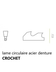 lame circulaire acier denture crochet