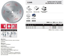 Lame trapèze plate pour matériaux plastiques