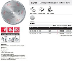 lame trapèze plate pour surfaces dures/composites