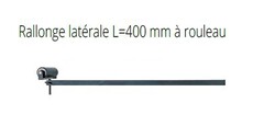 rallonge latérale L : 400mm à rouleau pour scies à onglets VIRUTEX