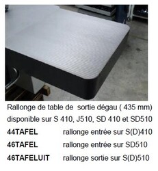rallonge SD410 et 510