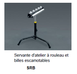 SRB servante d'atelier à rouleau et billes escamotables