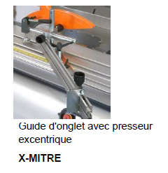 X-MITRE guide d'onglet avec presseur excentrique